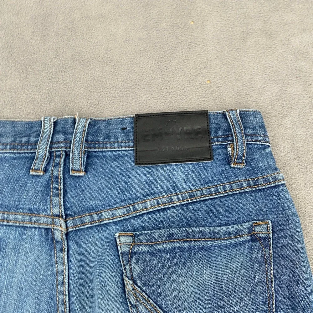 Empyre Mens Straight Leg Medium Wash Denim Jeans Blue Size 30